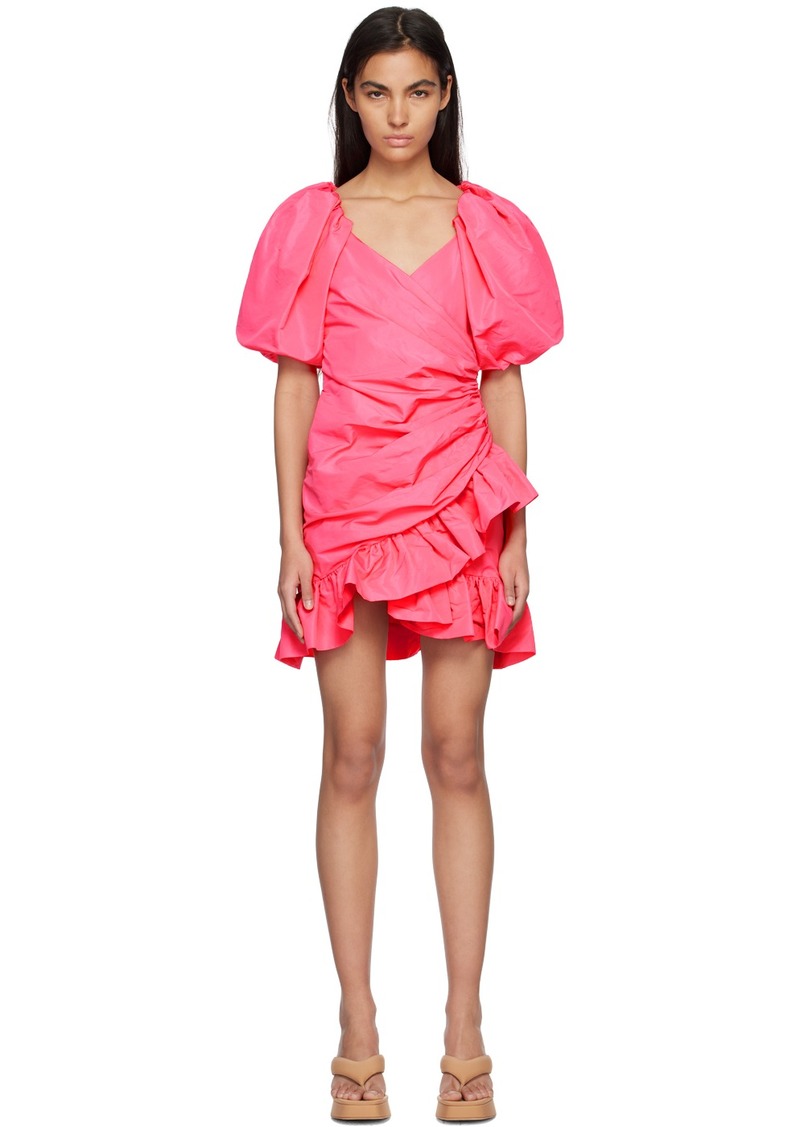MSGM Pink Ruffled Mini Dress