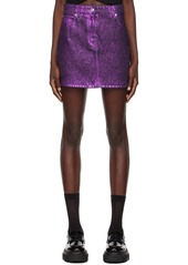 MSGM Purple & Black Miniskirt