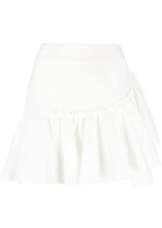 MSGM ruffled-trim high-waisted miniskirt