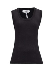 MSGM Scoop-neck ribbed-jersey tank top