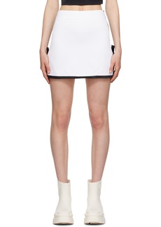 MSGM White Bow Miniskirt