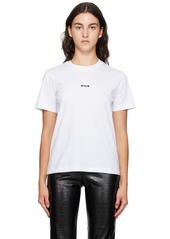 MSGM White Printed T-Shirt