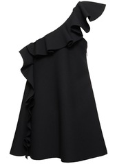 MSGM One-shoulder Ruffled Mini Dress