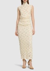 MSGM Openwork Turtleneck Long Dress