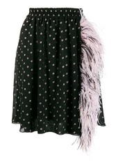 MSGM ostrich feather mini skirt