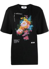 MSGM oversized floral print T-shirt
