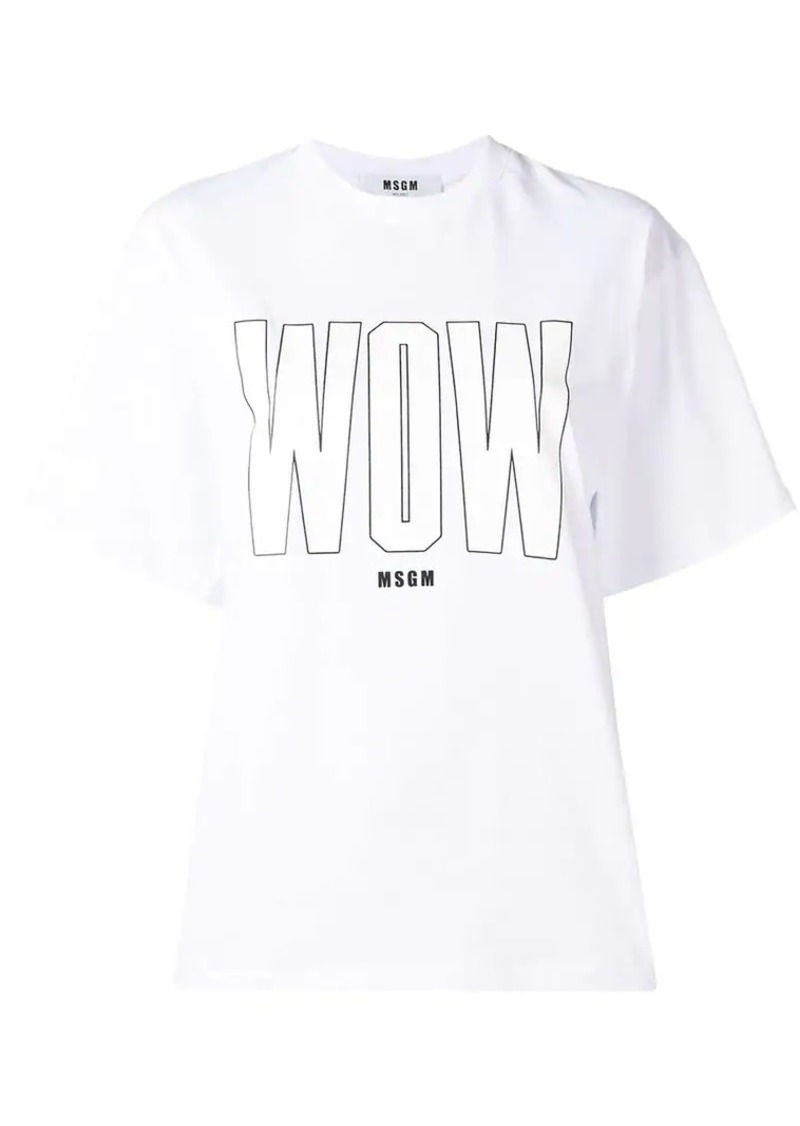 oversized 'Wow' T-shirt