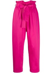 MSGM paperbag-waist cropped trousers