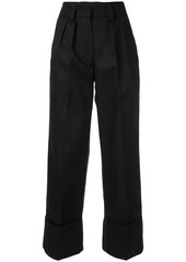 MSGM pleated cuffed trousers