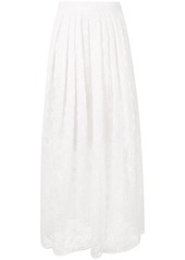 MSGM pleated lace midi skirt