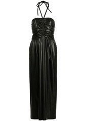 MSGM polished-finish halterneck dress