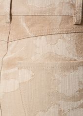 MSGM Printed Cotton Blend Midi Skirt