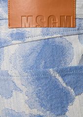 MSGM Printed Cotton Blend Pants