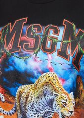 MSGM Printed Cotton T-shirt