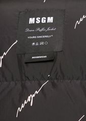 MSGM Printed Down Jacket