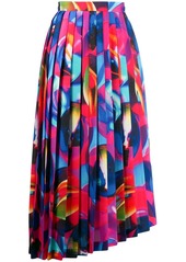 MSGM printed pleated asymmetric skirt