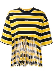 MSGM Shredded striped T-shirt