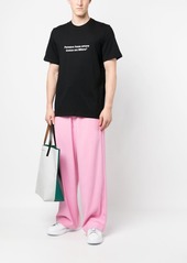 MSGM slogan-print cotton T-shirt