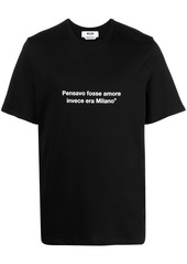 MSGM slogan-print cotton T-shirt