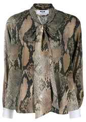 MSGM snakeskin print blouse