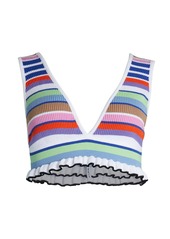 MSGM Stripe Knit Bralette