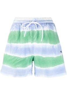 MSGM stripe-pattern drawstring shorts