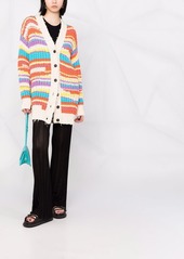 MSGM striped chunky knit cardigan