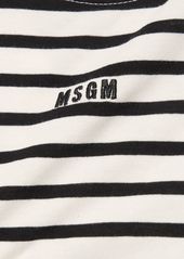 MSGM Striped Cotton T-shirt