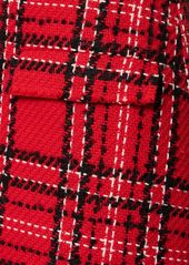 MSGM Tartan Cotton Blend Tweed Skort