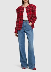 MSGM Tartan Cotton Tweed Jacket