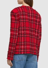 MSGM Tartan Cotton Tweed Jacket