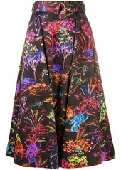 MSGM tree-print A-line skirt