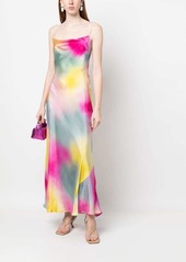 MSGM watercolour maxi camisole dress
