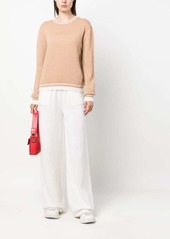 MSGM wide-leg wool-cashmere blend trousers
