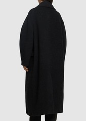 MSGM Wool Blend Long Coat W/scarf