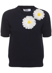 MSGM Wool Blend Short Sleeve Sweater