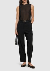 MSGM Wool Blend Tailored Straight Pants