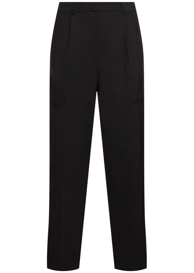 MSGM Wool Blend Tailored Straight Pants