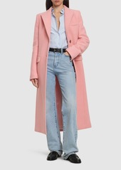 MSGM Wool Felt Single Breast Long Coat