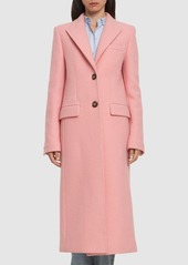 MSGM Wool Felt Single Breast Long Coat