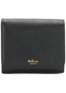 Mulberry Black Leather Wallet with Logo