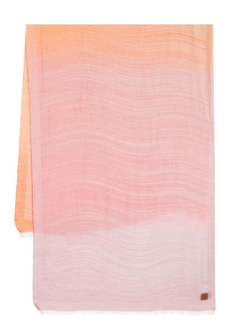 Mulberry gradient-effect patterned-jacquard scarf