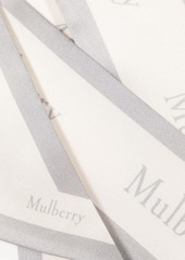 Mulberry logo-border skinny scarf