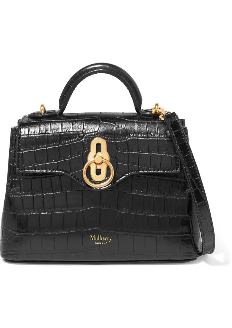 Slibende skilsmisse Enlighten Mulberry Micro Seaton croc-effect leather tote | Handbags