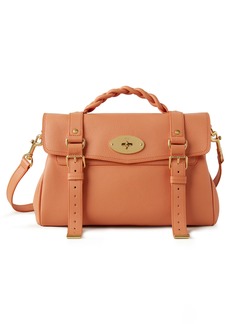Mulberry Alexa Small Grainy Leather Satchel in Apricot at Nordstrom