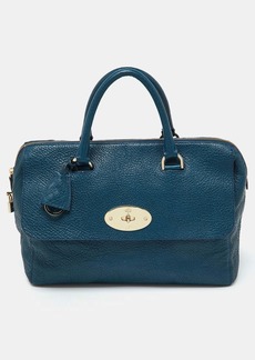 Mulberry Blue Leather Medium Del Rey Satchel