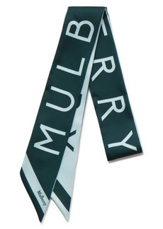 Mulberry Logo Skinny Scarf