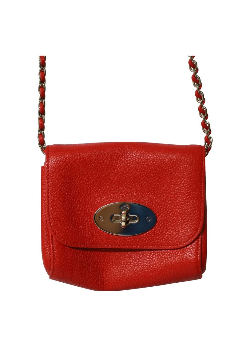 Mulberry Mini Lily Shoulder Bag in Red Leather