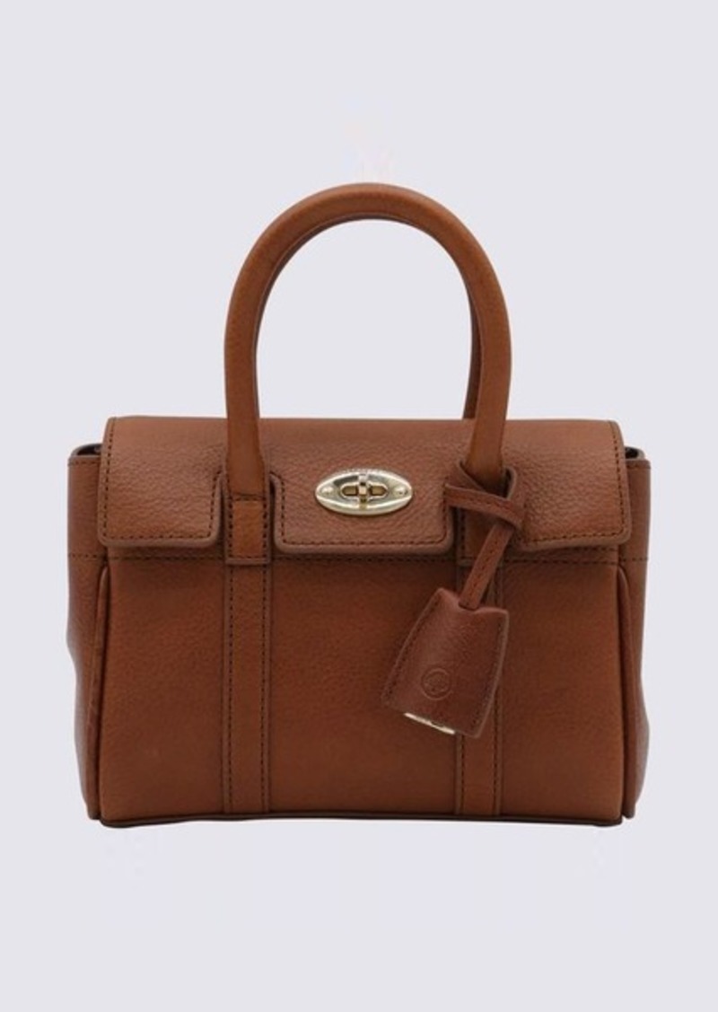 MULBERRY OAK LEATHER MINI BAYSWATER TOP HANDLE BAG