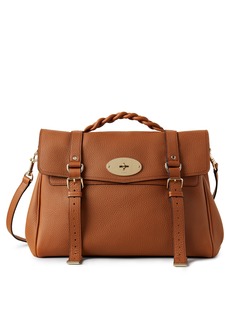 Mulberry Oversize Alexa Leather Satchel in Chestnut at Nordstrom